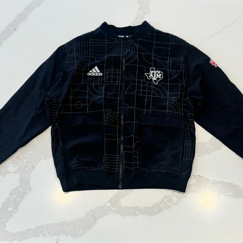 Adidas TEXAS A&M  Black Athletic Jacket